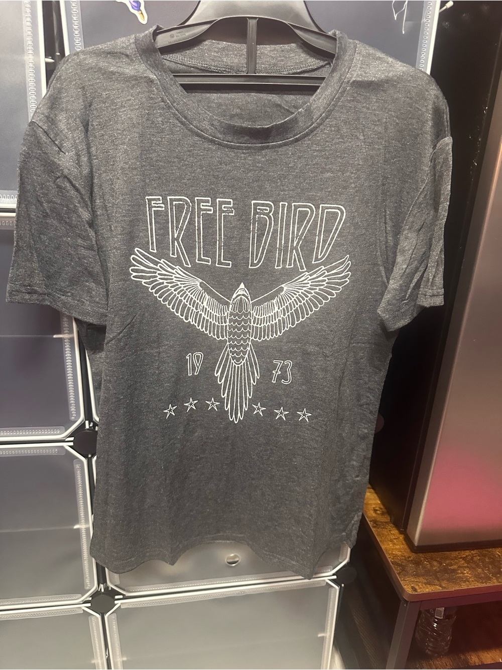 & Other Stories Charcoal Gray 'Free Bird' Graphic Tee